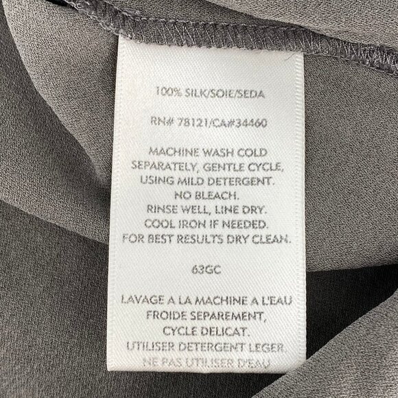 Eileen Fisher Gray Silk Tank Top | Size SP Petite - Picture 5 of 6